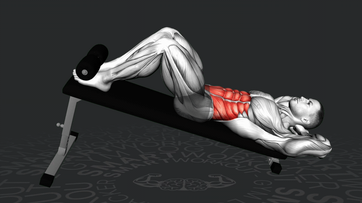 Скручивания на наклонной скамье