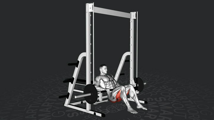 Spinta dell'anca alla Smith Machine