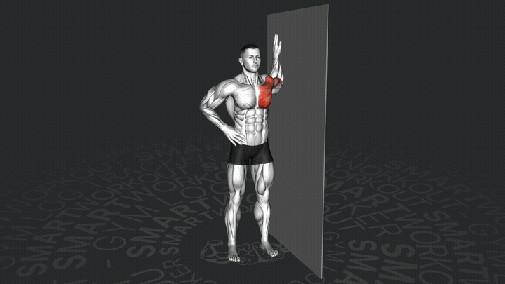 Estiramiento de Pecho con Brazo Flexionado