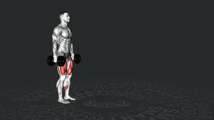 Wykroki chodzone z hantlami