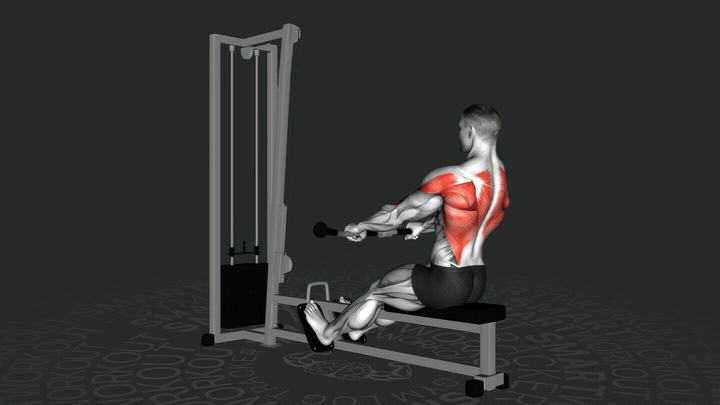 Тяга горизонтального блока сидя