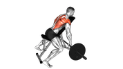 Rowing incliné avec barre, poitrine soutenue