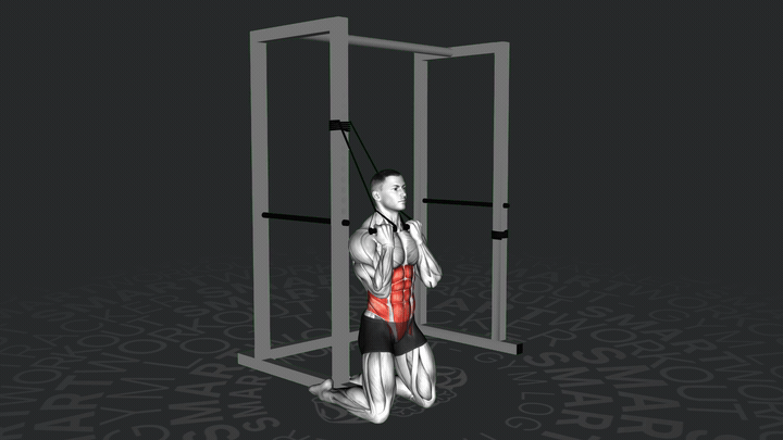 Скручивания с резинкой на коленях с поворотом