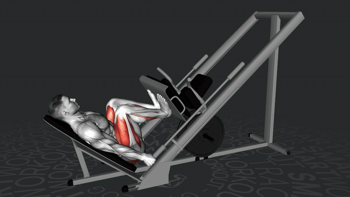 Pressa a 45 Gradi con Posizione Stretta dei Piedi