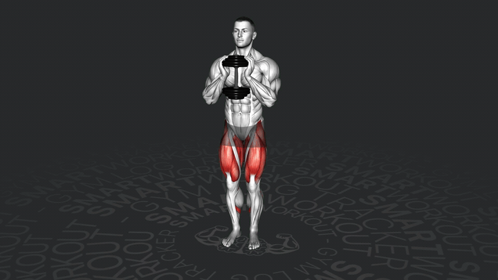 Wykroki w bok z hantla