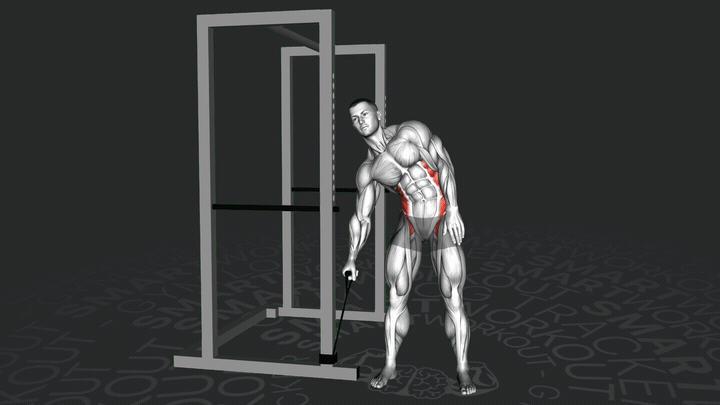 Наклоны в сторону стоя с эспандером