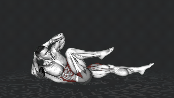 Скручивания "велосипед"