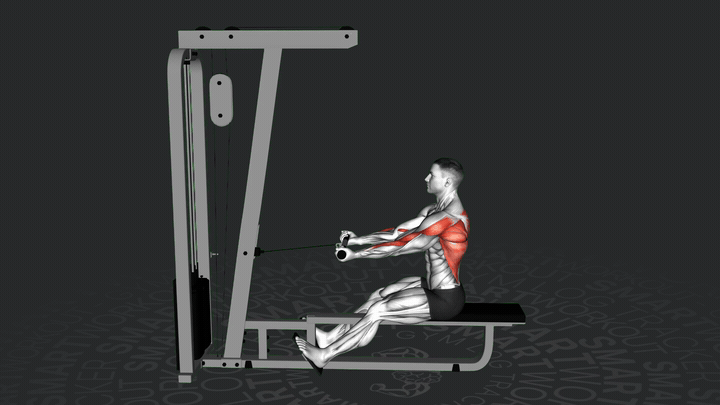 Тяга блока сидя с супинированным хватом