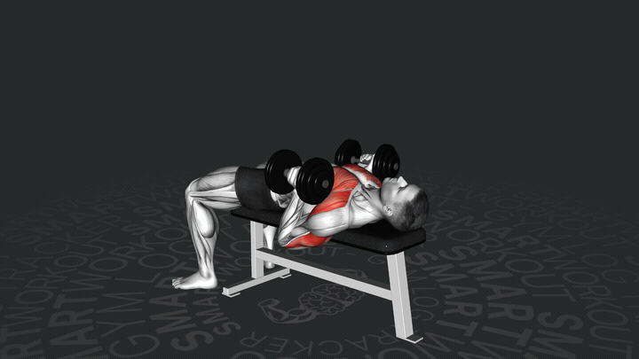 Press Plano con Mancuernas Agarre Neutro