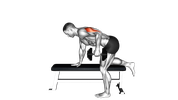 One-Arm Dumbbell Seated Kickback