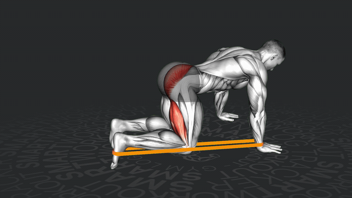 Calcio Gluteo con Fascia di Resistenza in Ginocchio