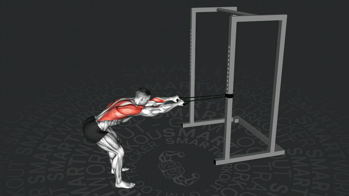 Тяга резиновой ленты к поясу в наклоне