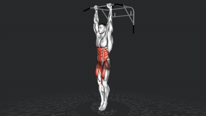 Подтягивания с круговыми движениями коленей