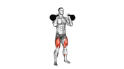 Squat avant avec deux kettlebells