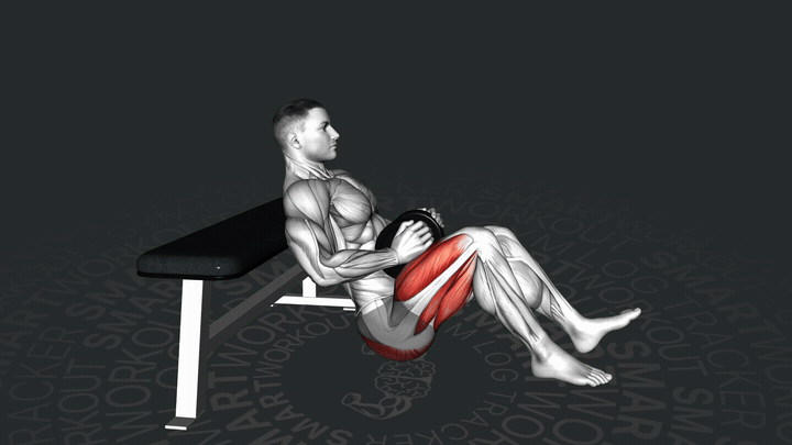 Spinta dell'anca su una gamba con manubrio