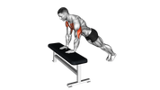 Incline Close Grip Push-Up