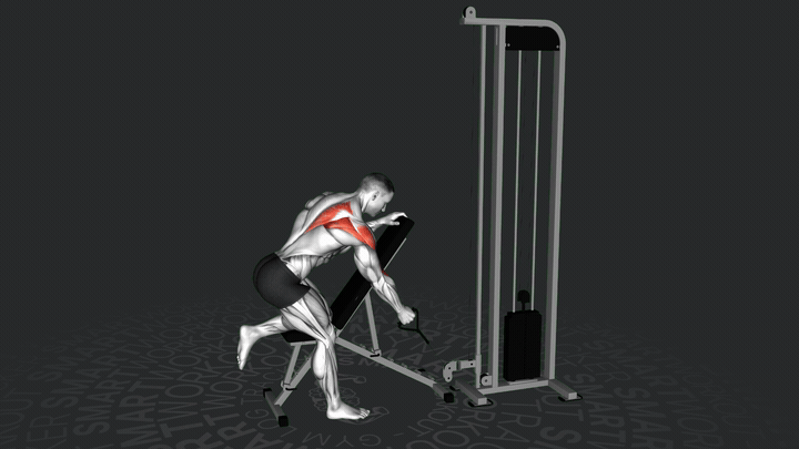 Тяга нижнего блока сидя одной рукой