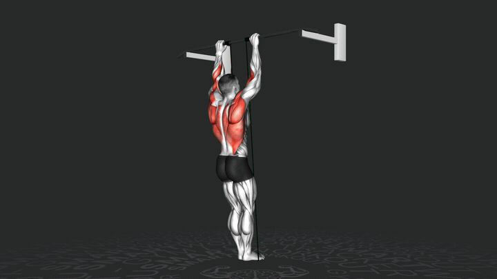 Подтягивание с резиновой лентой