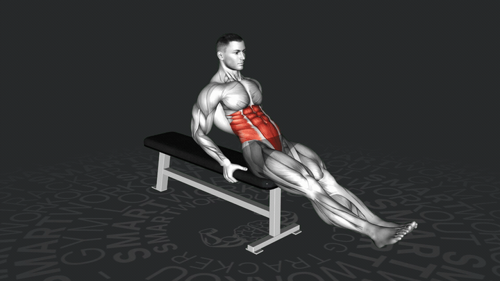 Подъем ног сидя