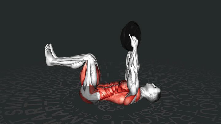 Упражнение "Мёртвый жук" с отягощением