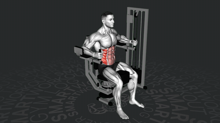 Поворот туловища на тренажере