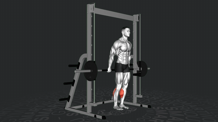 Sollevamenti dei polpacci alla Smith Machine