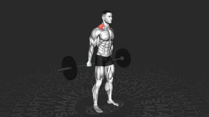 Шраги со штангой за спиной