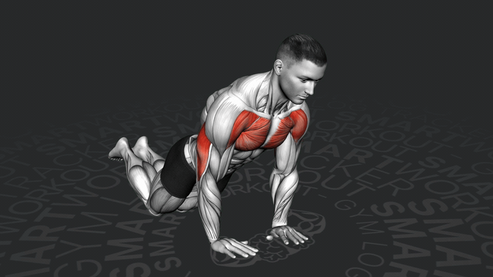 Knie Enge Griff Liegestütze