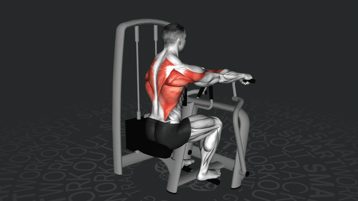 Тяга в наклоне с поддержкой груди широким хватом