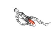 Étirement des quadriceps en position allongée