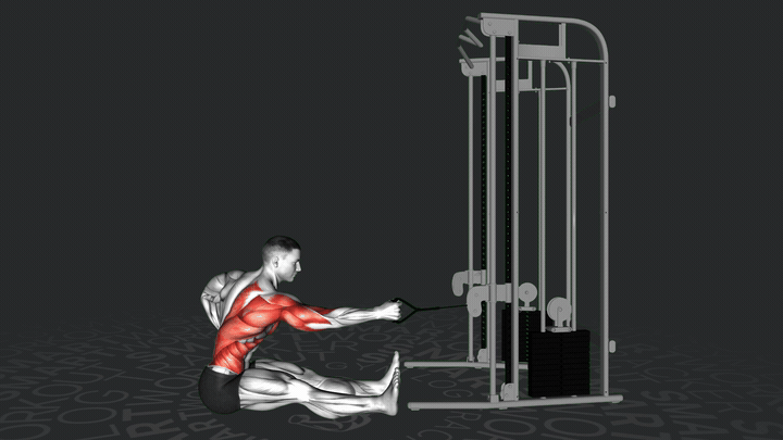 Тяга блока одной рукой