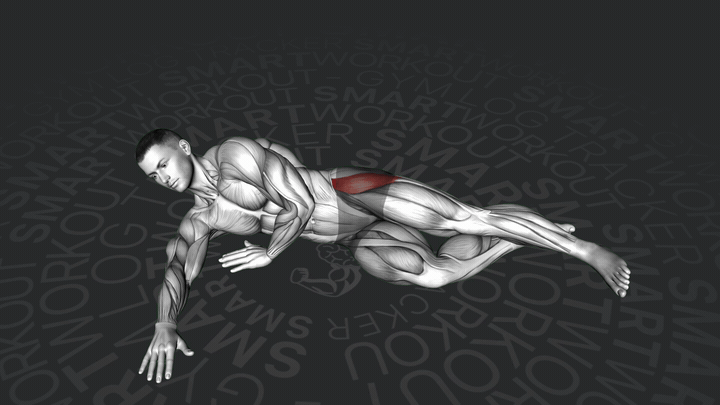 Abduzione dell'anca in posizione laterale sdraiata