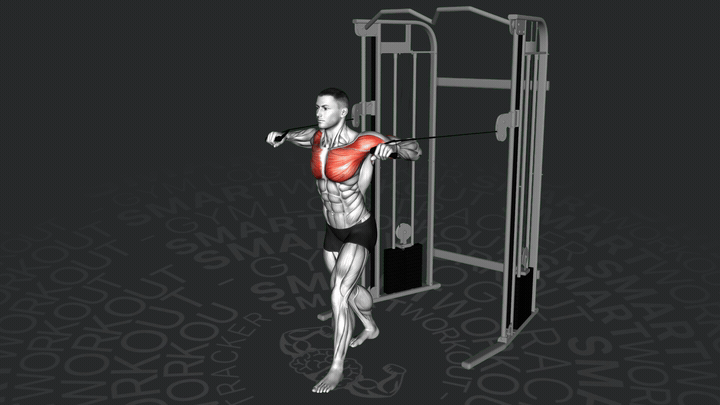 Press de Pecho de Pie con Cable