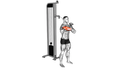 Extension horizontale du triceps debout à un bras avec câble