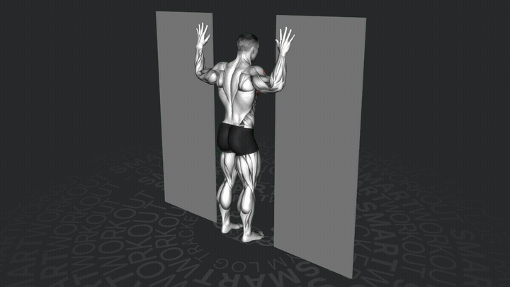 Estiramiento de Pecho en el Marco de la Puerta