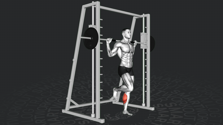 Sollevamento del Polpaccio su Macchina Smith a Gamba Singola