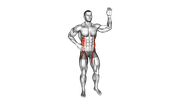 Abdominal oblicuo de pie con elevación de rodilla