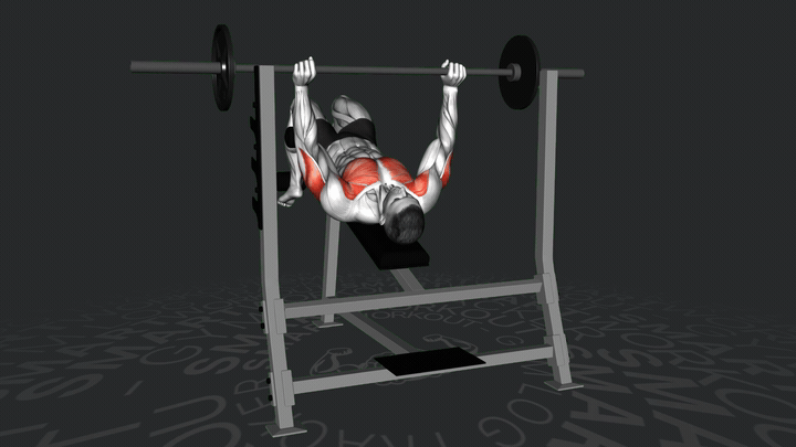 Press Declinado con Barra