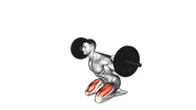 Squat à genoux avec barre d’haltérophilie