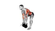 Wiosłowanie goryla z kettlebellami