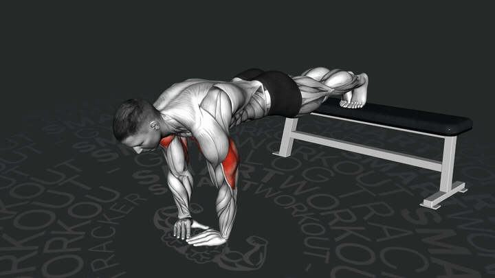 Negativer Diamant-Liegestütz