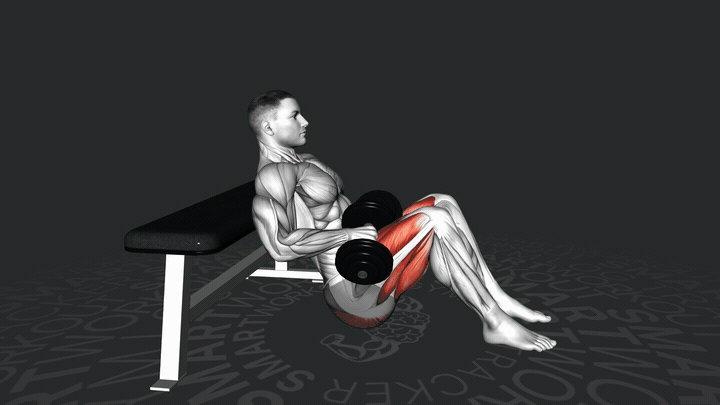 Sollevamento del bacino con manubri