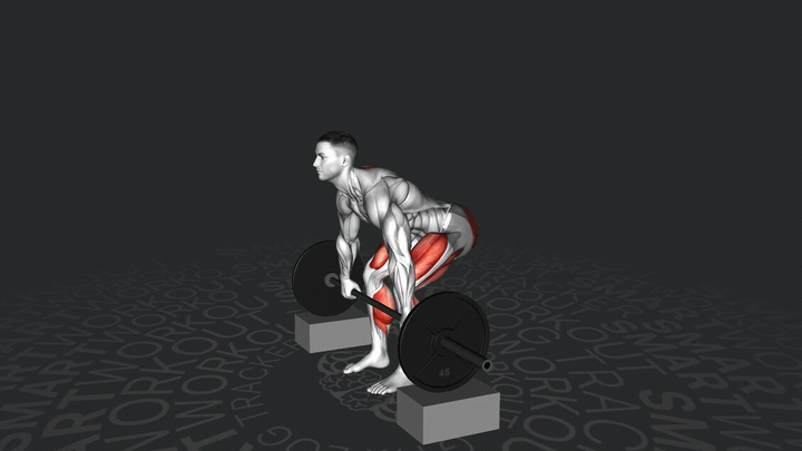 Stacco da terra con bilanciere dal rack