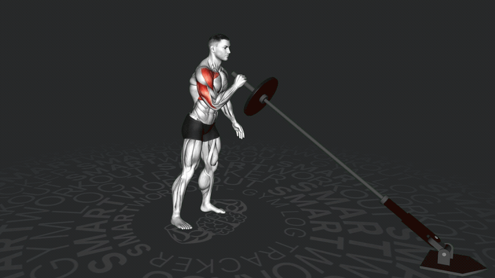 One-Arm Landmine Standing Shoulder Press