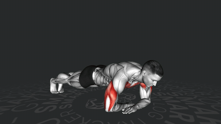 Überkreuzte Arme Liegestütze