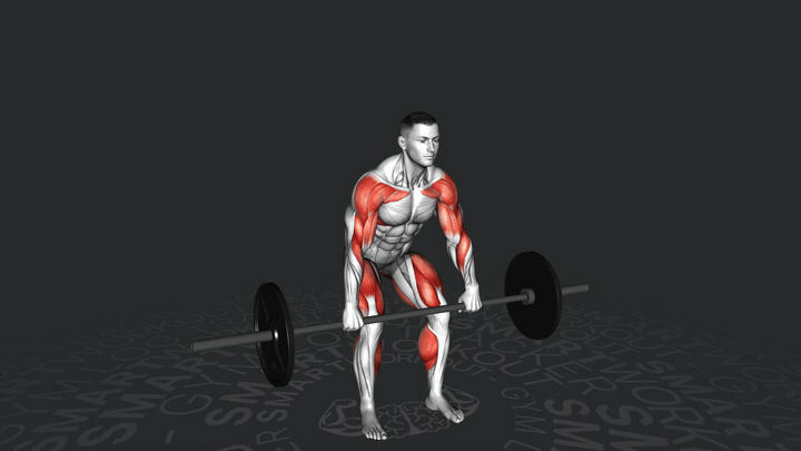 Slancio da terra con bilanciere