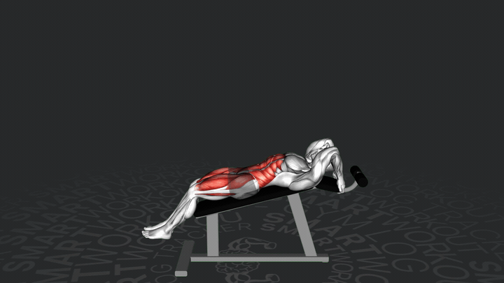 Подъем ног на наклонной скамье