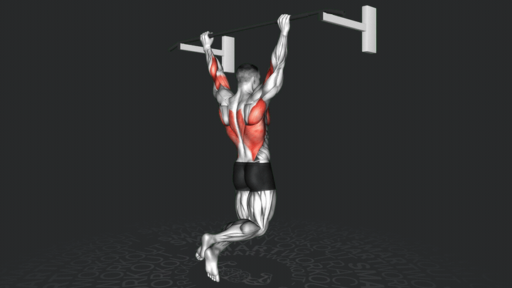 Подтягивания широким хватом за голову