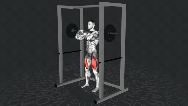 Przysiad ze sztangą z przodu na pinach