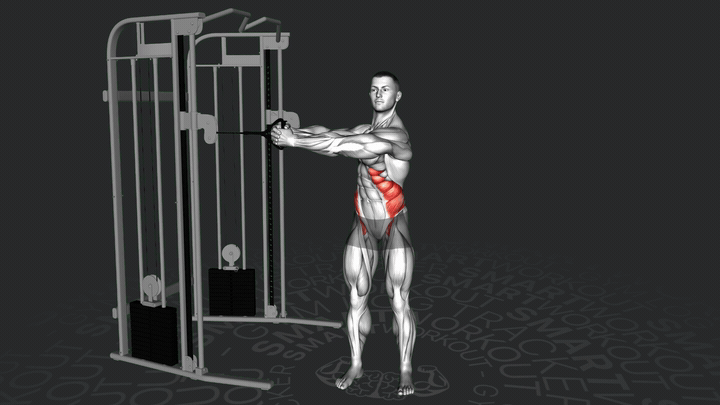 Горизонтальный поворот с канатной рукоятью